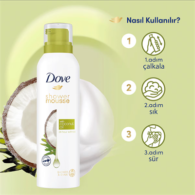 Dove Coconut Oil Duş Köpüğü 200 ml