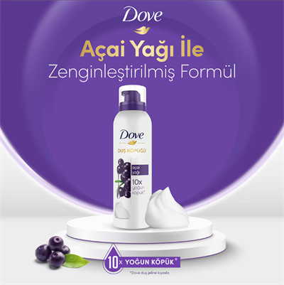 Dove Duş Köpüğü Açai Yağı Yoğun Köpük 200 ml
