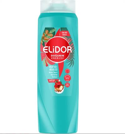 Elidor Doğanın Enerjisi Saç Bakım Şampuanı Argan Yağı Ve Hibiskus Özü 500 ML