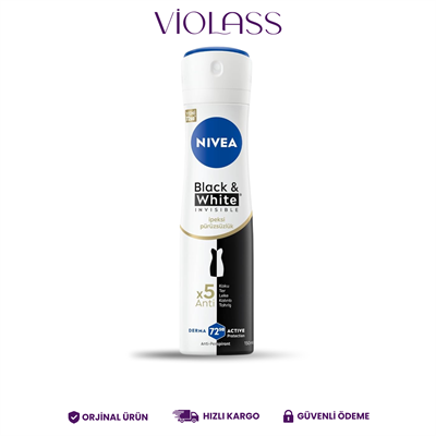 Nivea Black and White Invisible Kadın İpeksi Pürüzsüzlük Deodorant 150 ml