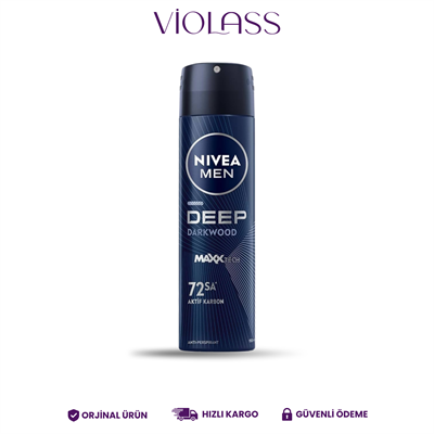 Nivea Men Erkek Sprey Deodorant Deep Darkwood 150 ml