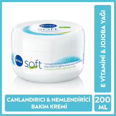 Nivea Soft Nemlendirici Bakım Kremi Yüz ve Vücut 200 ml