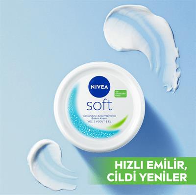 Nivea Soft Nemlendirici Bakım Kremi Yüz ve Vücut 200 ml