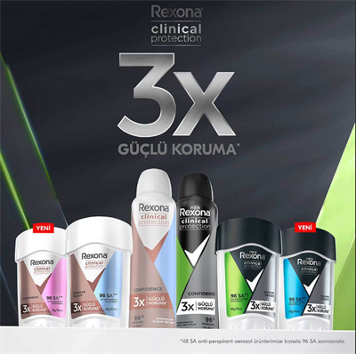 Rexona Men Clinical Protection Erkek Stick Deodorant Clean Scent 3x Güçlü Koruma 45 ml