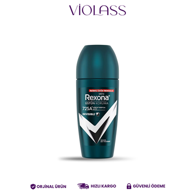 Rexona Üstün Koruma Erkek Roll-On Deodorant Invisible 72 Saat Kesintisiz Koruma 50 ml