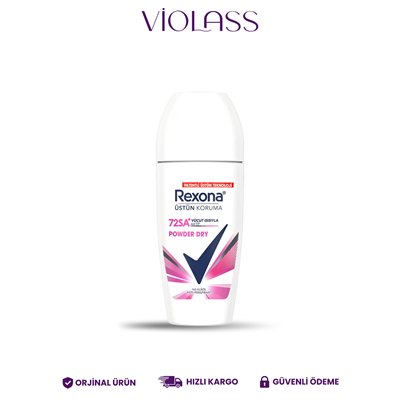 Rexona Üstün Koruma Kadın Roll-On Deodorant Powder Dry 72 Saat Kesintisiz Koruma 50 ml