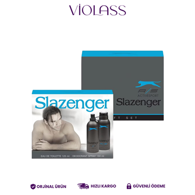 Slazenger Active Sport Mavi Erkek Parfüm EDT 125 ml & Deodorant 150 ml Set