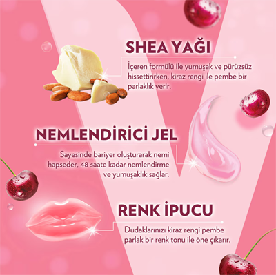 Vaseline Cherry Dudak Bakım Kremi ve Dudak Parlatıcısı 4.8 g