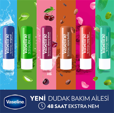 Vaseline Rosy Dudak Bakım Kremi ve Dudak Parlatıcısı 4.8 g