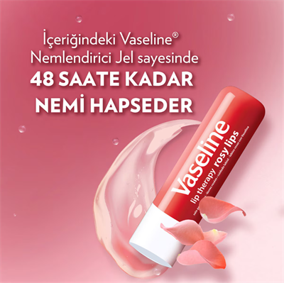 Vaseline Rosy Dudak Bakım Kremi ve Dudak Parlatıcısı 4.8 g
