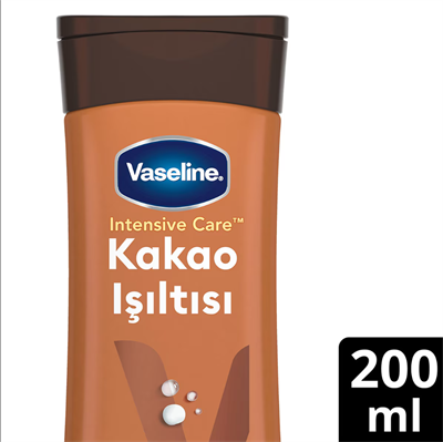Vaseline Vücut Losyonu Kakao Işıltısı Parlaklığını Kaybetmiş ve Kuru Ciltler İçin 200 ml