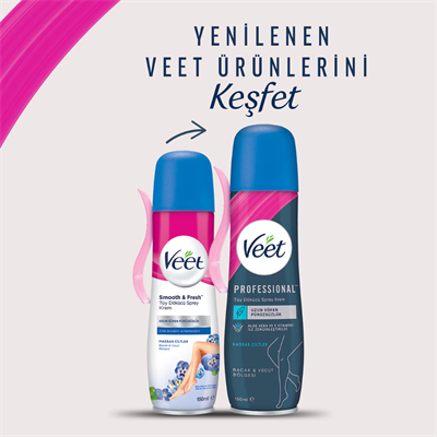 Veet Professional Tüy Dökücü Sprey Krem Hassas Ciltler İçin 150 ml