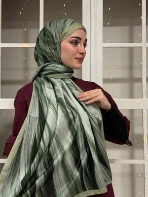 Elara Pamuklu Şal - Mint