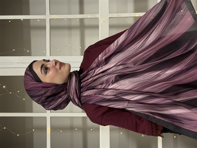 Elara Pamuklu Şal - Mürdüm