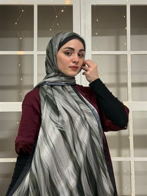 Elara Pamuklu Şal - Siyah