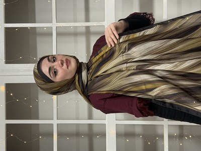 Elara Pamuklu Şal - Yağ Yeşili