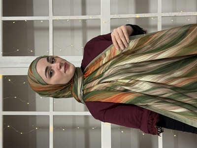 Elara Pamuklu Şal - Yeşil