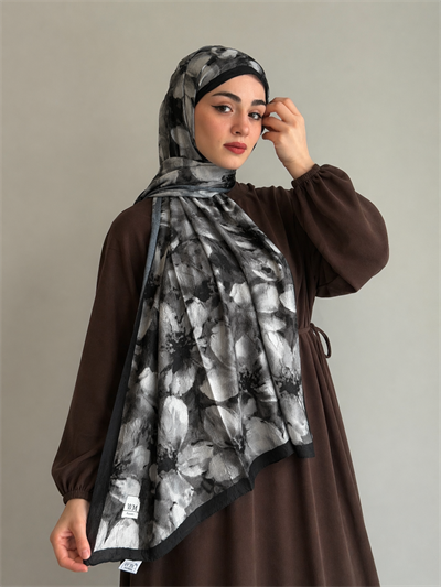Luma Kraş Şal - Siyah Gri