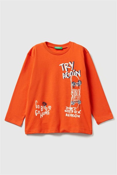 Benetton Bebe Badi Erkek Turuncu 1-6 Yaş