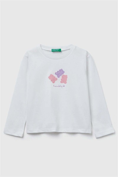 Benetton Bebe Badi Kız Çocuk Beyaz 1-6 Yaş