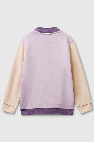Benetton Bebe Fermuarlı Hırka Kız Çocuk Mor 1-6 Yaş