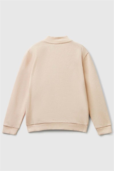 Benetton Bebe Fermuarlı Hırka Kız Çocuk Açık Pembe 1-6 Yaş