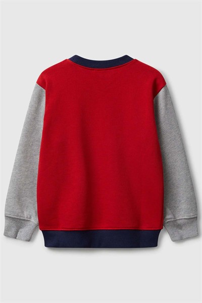 Benetton Bebe Sweatshirt Erkek Bebek Kırmızı 1-6 Yaş