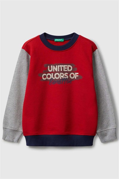 Benetton Bebe Sweatshirt Erkek Bebek Kırmızı 1-6 Yaş