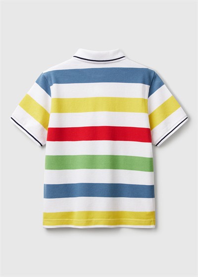 Benetton Çizgili Polo Yaka Tshirt 6-14 Yaş Mix