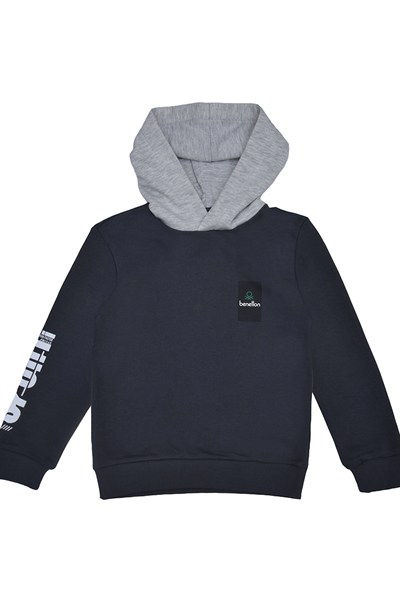 Benetton Erkek Çocuk Sweatshirt 4-14 Yaş Antrasit