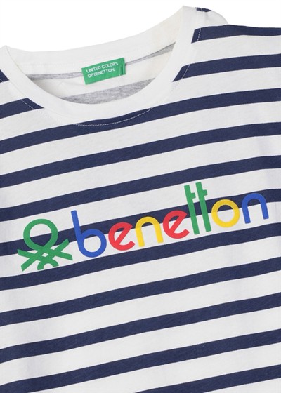 Benetton Erkek Çocuk Tshirt 4-14 Yaş Beyaz