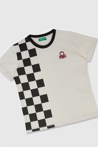 Benetton Erkek Çocuk Tshirt 4-14 Yaş Beyaz