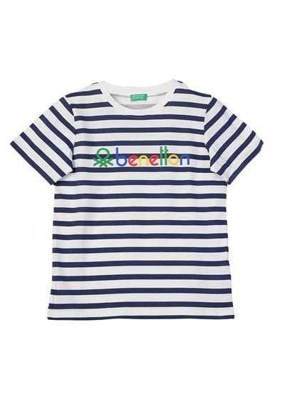 Benetton Erkek Çocuk Tshirt 4-14 Yaş Beyaz
