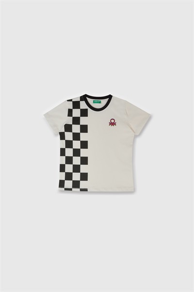 Benetton Erkek Çocuk Tshirt 4-14 Yaş Beyaz