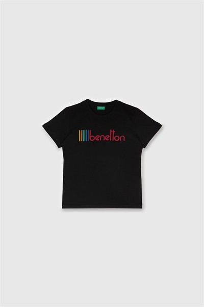 Benetton Erkek Çocuk Tshirt 4-14 Yaş Siyah