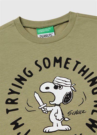 Benetton Erkek Çocuk Tshirt 6-14 Yaş Haki