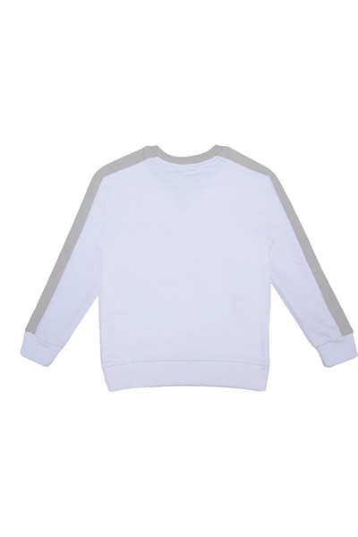 Benetton Erkek Sweatshirt 4-14 Yaş Beyaz