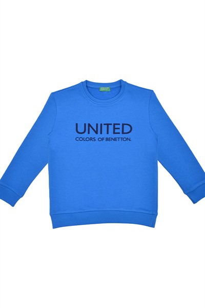 Benetton Erkek Sweatshirt  4-14 Yaş Ekru