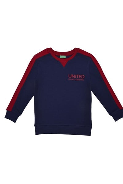 Benetton Erkek Sweatshirt 4-14 Yaş Lacivert