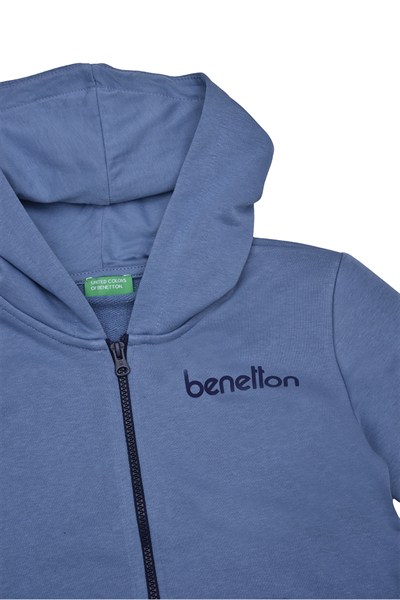 Benetton Erkek Sweatshirt 4-14 Yaş Mavi