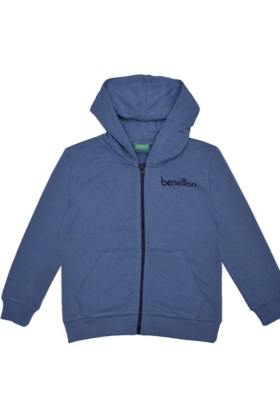 Benetton Erkek Sweatshirt 4-14 Yaş Mavi