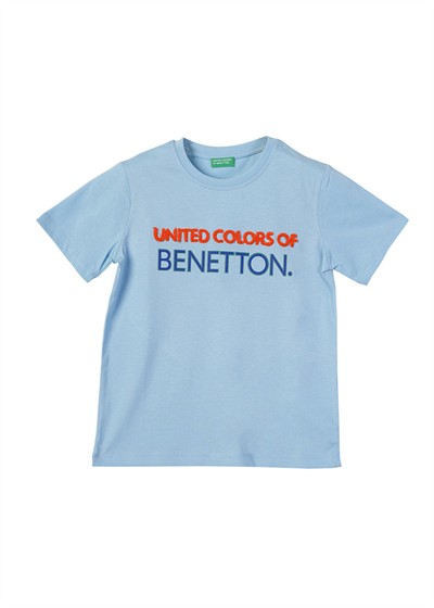 Benetton Erkek Tshirt 4-14 Yaş Mavi