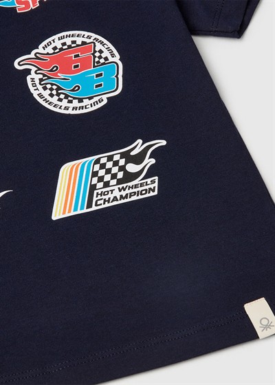 Benetton Hot Wheels Erkek Tshirt 1-6 Yaş Lacivert