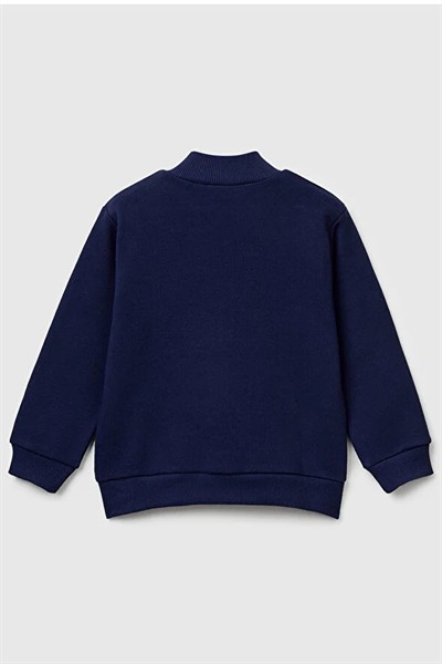 Benetton Kapüşonlu Hırka Erkek Bebek Lacivert 1-6 Yaş