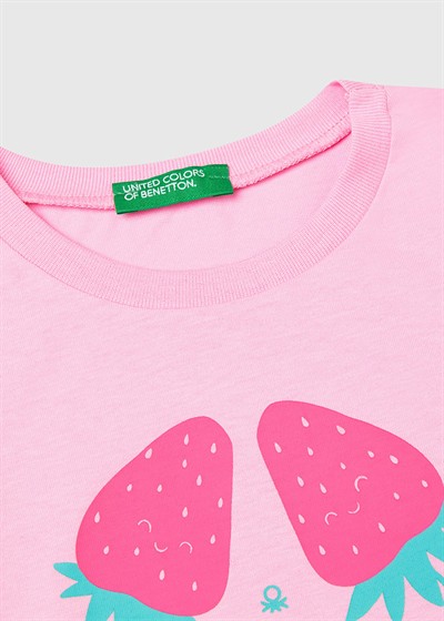 Benetton Kız Bebek Tshirt 1-6 Yaş Pembe