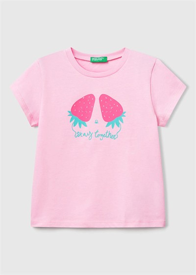 Benetton Kız Bebek Tshirt 1-6 Yaş Pembe