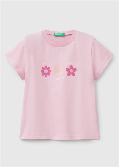 Benetton Kız Bebek Tshirt 1-6 Yaş Pudra