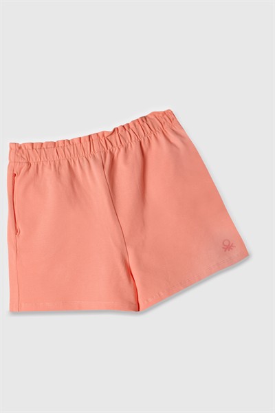 Benetton Kız Çocuk Şort 4-14 Yaş Pudra