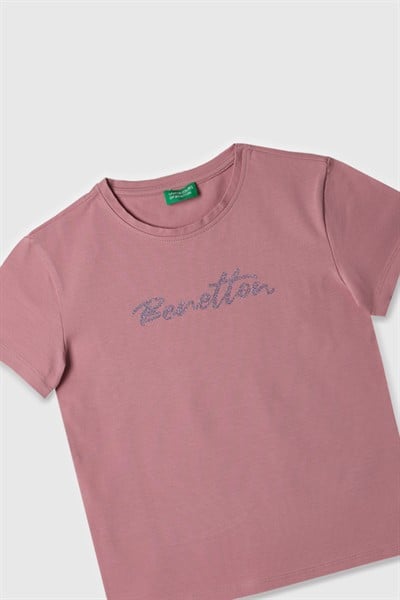 Benetton Kız Çocuk Tshirt 4-14 Yaş Kurusu