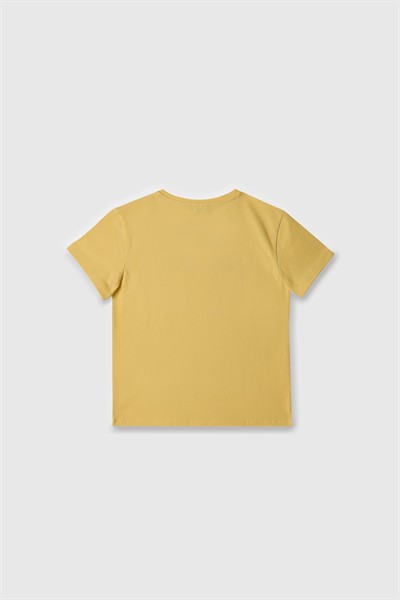 Benetton Kız Çocuk Tshirt 4-14 Yaş Sarı